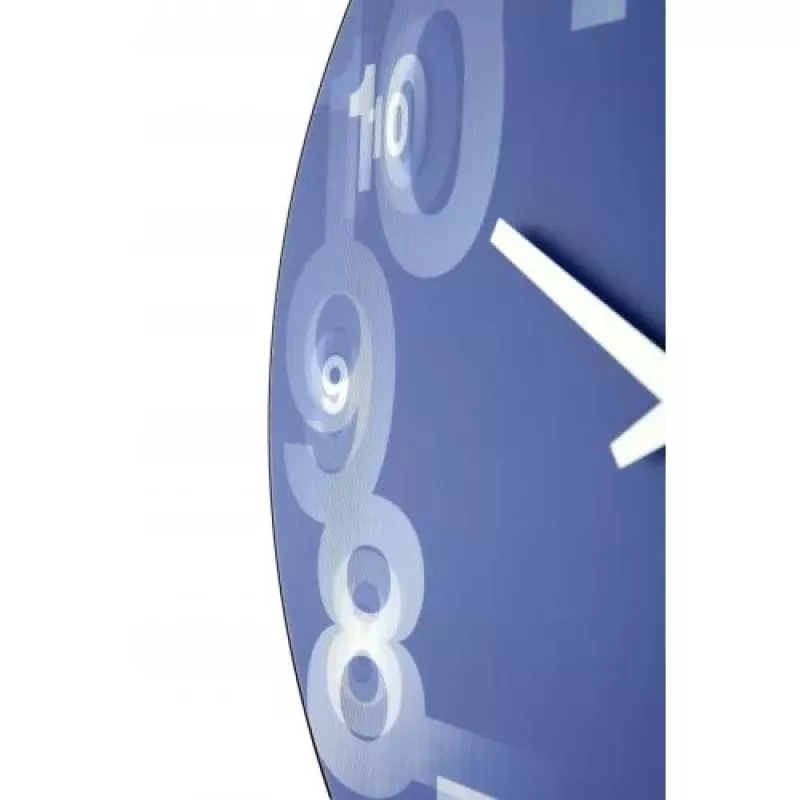NeXtime pulkstenis 3077bl 3D, Ø39,5 cm, sienas, zils/balts