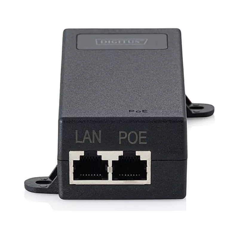 PoE++ inžektors DIGITUS DN-95104-1 — Gigabit Ethernet 802.3bt, 60W, 55V, 100m, melns