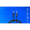 Savio USB-C — USB-C kabelis CL-174 1 m melns USB 3.2 Gen 1