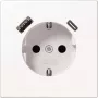 Kontaktligzda Type F Jung LS1520-15CAWW, 16 A, 50/60 Hz, IP20, plastmasas korpuss, USB 5 V