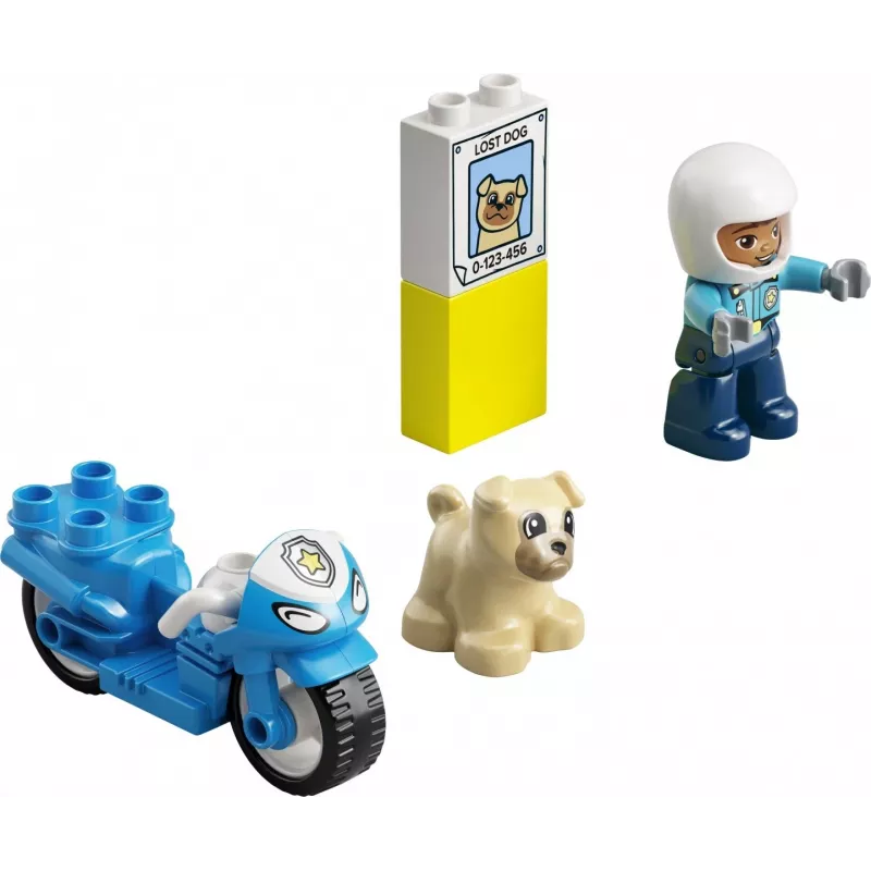 Rotaļu motocikla komplekts LEGO Duplo Policija 10967 ar kustīgiem riteņiem un policista figūru