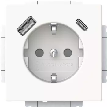 Busch-Jaeger SCHUKO kontaktligzda ar USB-A+C 20 EUCB2USBAC-884 (2CKA002011A6310)
