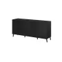 Kumode cama meble Nova 155x40x72 cm Melns matēts, MDF rāmis 16 mm, durvis 18 mm