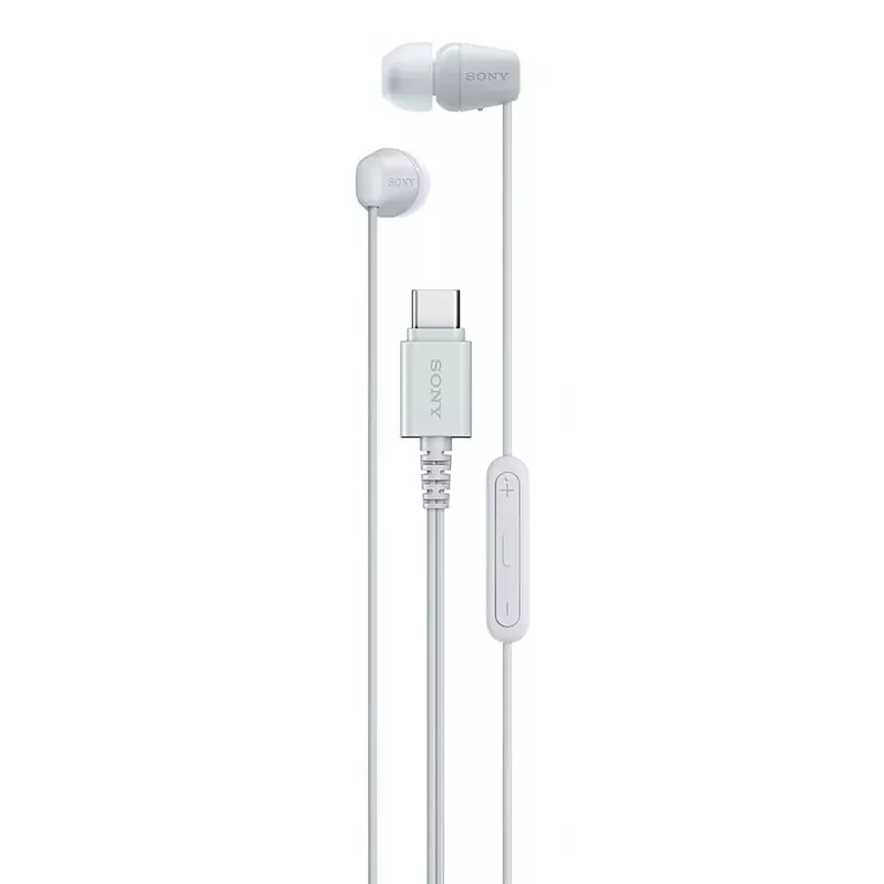 Sony IER-EX15C austiņas Vadu Ievietojamās Zvani/Mūzika USB Type-C Balta