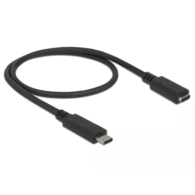 USB kabelis DeLOCK 85532 USB 3.2 Gen 1 0,5 m USB C Melns