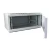 Pie sienas stiprināms statīvskapis ALLNET ALL-SMC6604GRAU 4U, pelēks, 50 kg ietilpība, atslēgas slēdzene