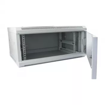 Pie sienas stiprināms statīvskapis ALLNET ALL-SMC6604GRAU 4U, pelēks, 50 kg ietilpība, atslēgas slēdzene