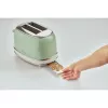 Ariete 155 Design 2 Slice Toaster ar sviestmaižu turētājiem, 6 grauzdēšanas līmeņi, 810 W, nerūsējošā tērauda korpuss, noņemama drupatu paplāte, pasteļzaļš