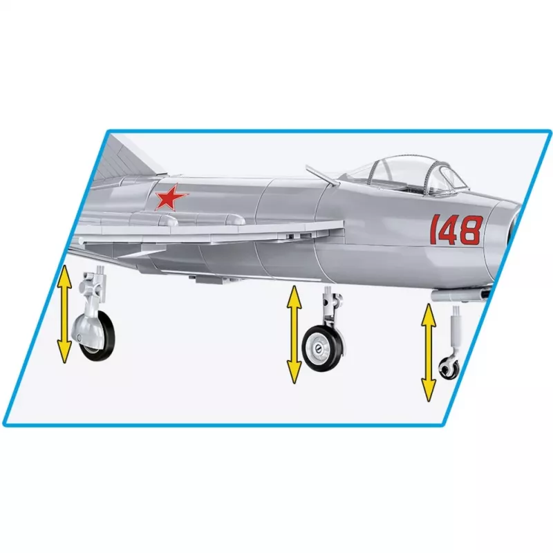 COBI Historical Collection Korejas karš MIG-15 NATO kods Fagot Padomju reaktīvā lidmašīna