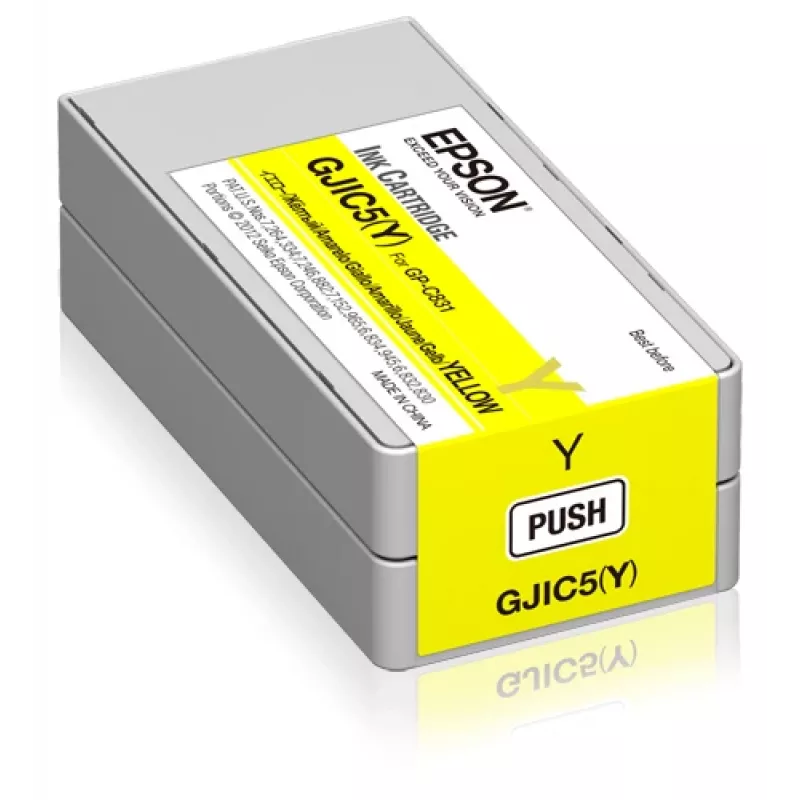 Epson GJIC5(Y): Tintes kasetne ColorWorks C831 (Dzeltena) (MOQ=10)