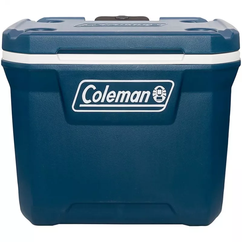 Coleman 50QT Xtreme Wheeled Cooler, zils, plastmasa, poliuretāns (PU), melns, 47 l, 113 kg