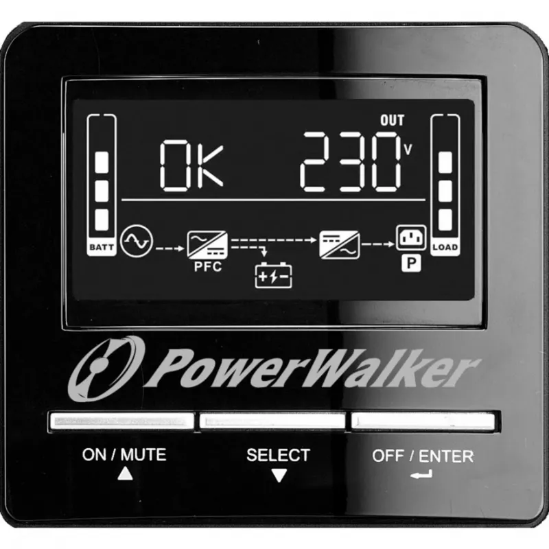 PowerWalker 1100 CW nepārtrauktās barošanas avots (UPS) Line-Interactive 1,1 kVA 770 W