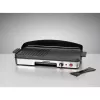 Elektriskais galda grils Rommelsbacher BBQ 2003 — 1900 W, 50×25 cm, rievota + Teppanyaki, regulējams termostats, sudraba/melns