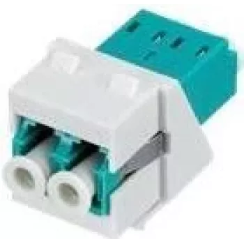 Keystone modulis Rutenbeck KMK-LC-D OM3 aqua — LC dupleksais optiskais ieliktnis, OM3 daudzmodu