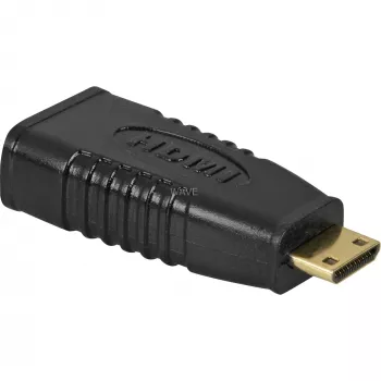 Wentronic Goobay HDMI™-Adapter, HDMI Standard-Socket (Type A), Melns - HDMI™ A-Socket>HDMI™ C(Mini)-Plug (68841)