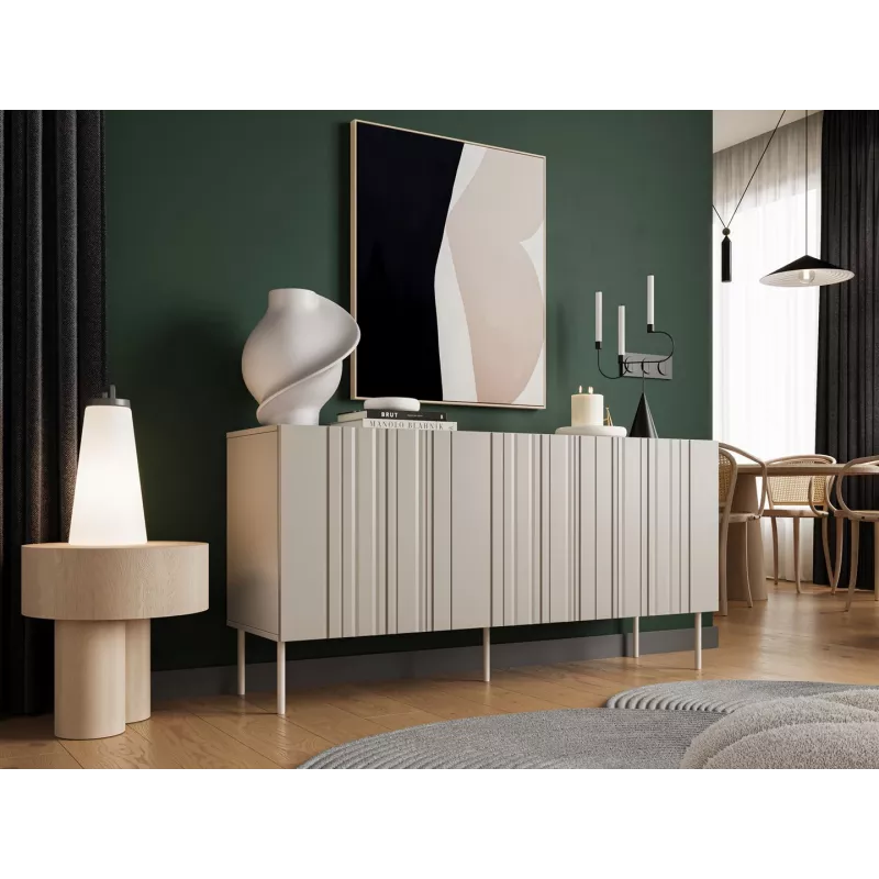 Kumode cama meble ISLA 1505x400x750 mm, kašmira matēts, skaidu plāksne