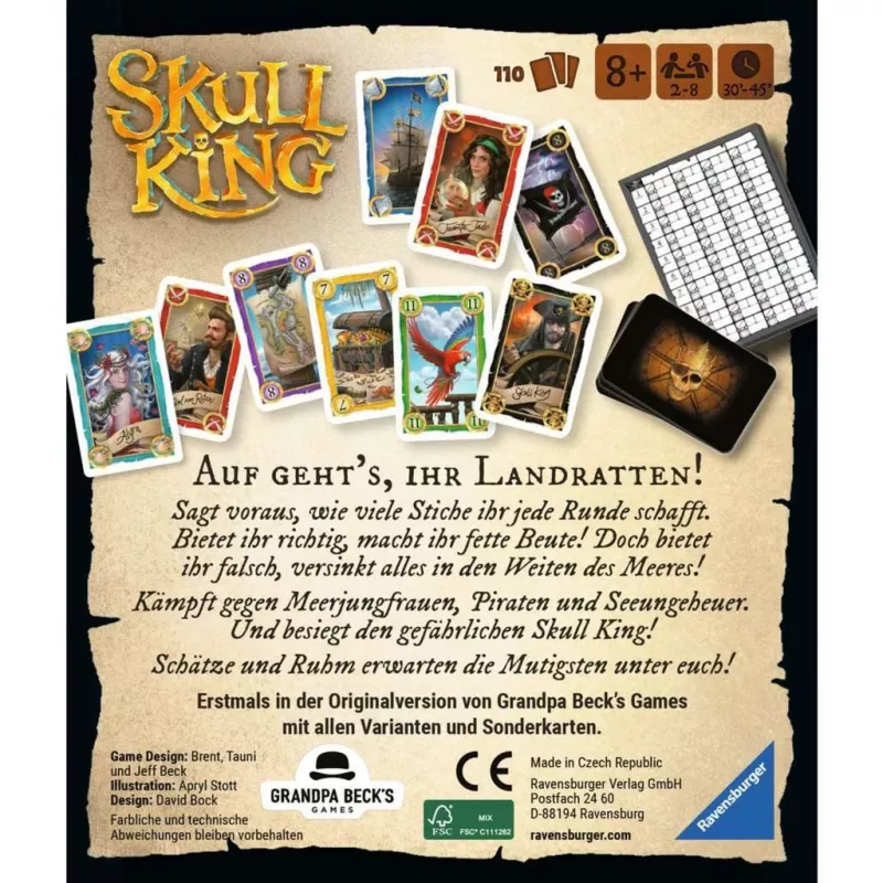Skull King, kāršu spēle