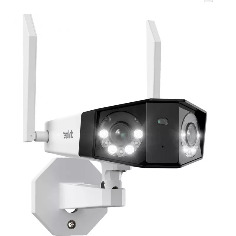 Reolink Duo Series W730 - 4K āra Wi-Fi kamera, divu objektīvu, 180° panorāmas skats, personu/transportlīdzekļu/dzīvnieku noteikšana