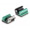 DeLOCK 63465 seriālais kabelis melns caurspīdīgs 1,8 m USB Type-A DB-9