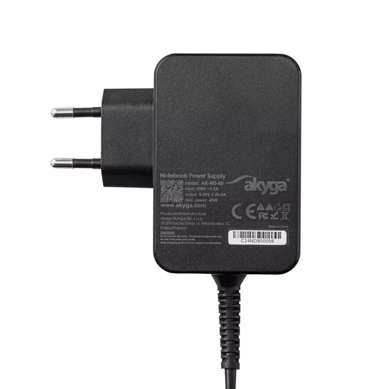 Strāvas adapteris Akyga AK-TB-09 Indoor 5W melns 110-240V