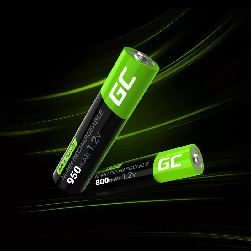 Uzlādējama baterija zaļa Cell GR03 AAA NiMH 1,2 V 950 mAh – 4 gab., blisteris