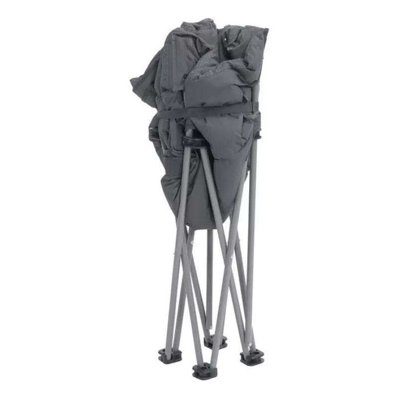 Kempinga krēsls Outwell 470474 — 4 kāju saliekamais krēsls, maksimālā slodze 150 kg, melns/pelēks