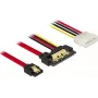 SATA kabelis DeLOCK 85230 0.3m SATA 7-pin + Molex 4-pin