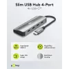 Goobay Slim 4-Port USB-Hub USB-C līdz 10 Gbit/s - -Plug> 4x (76565)