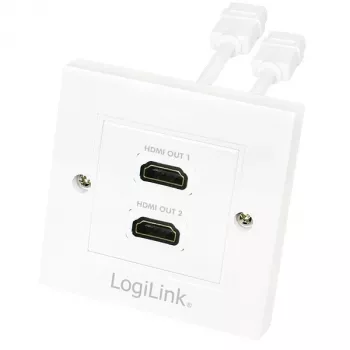 HDMI kabelis LogiLink AH0015, A tips, sieviešu – sieviešu, balts