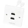 HDMI kabelis LogiLink AH0015, A tips, sieviešu – sieviešu, balts