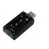Ārējā USB skaņas karte LOGILINK UA0078, 7.1 kanālu, USB saskarne, kompakta 124×194×34 mm, 80 g