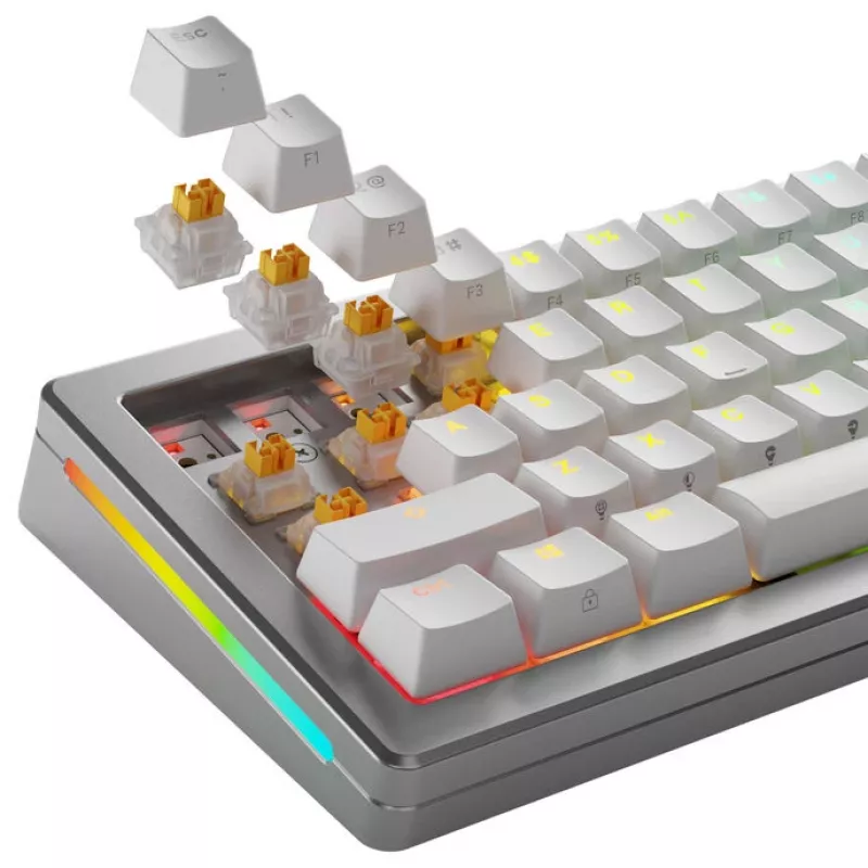 Mehāniskie tastatūras slēdži GLORIOUS Panda HE Silent, saderīgi ar Hall efekta, MX kātiņu, 45 g iepriekš ieeļļoti, 36 gab.