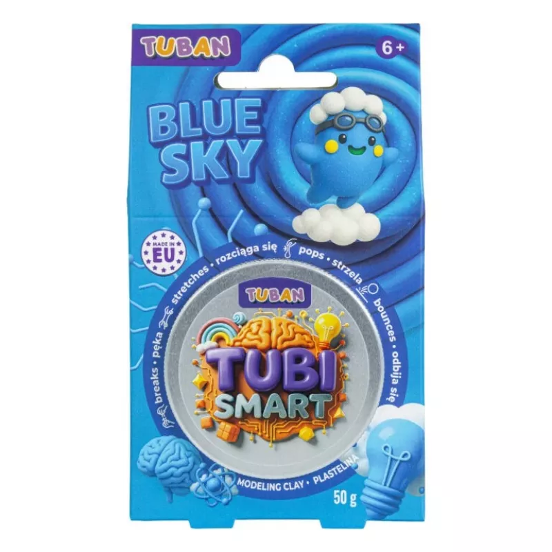Modelēšanas māls TUBAN Tubi Smart – Debesu zils, 50 g