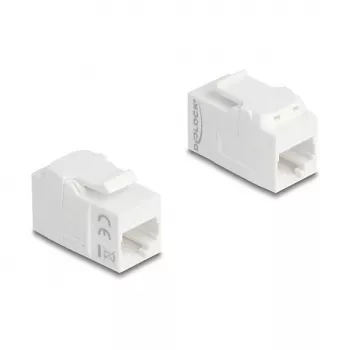 Keystone modulis DELOCK 90719, plakans RJ-45, balts, 16,3×30,6×20,5 mm