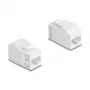 Keystone modulis DELOCK 90719, plakans RJ-45, balts, 16,3×30,6×20,5 mm