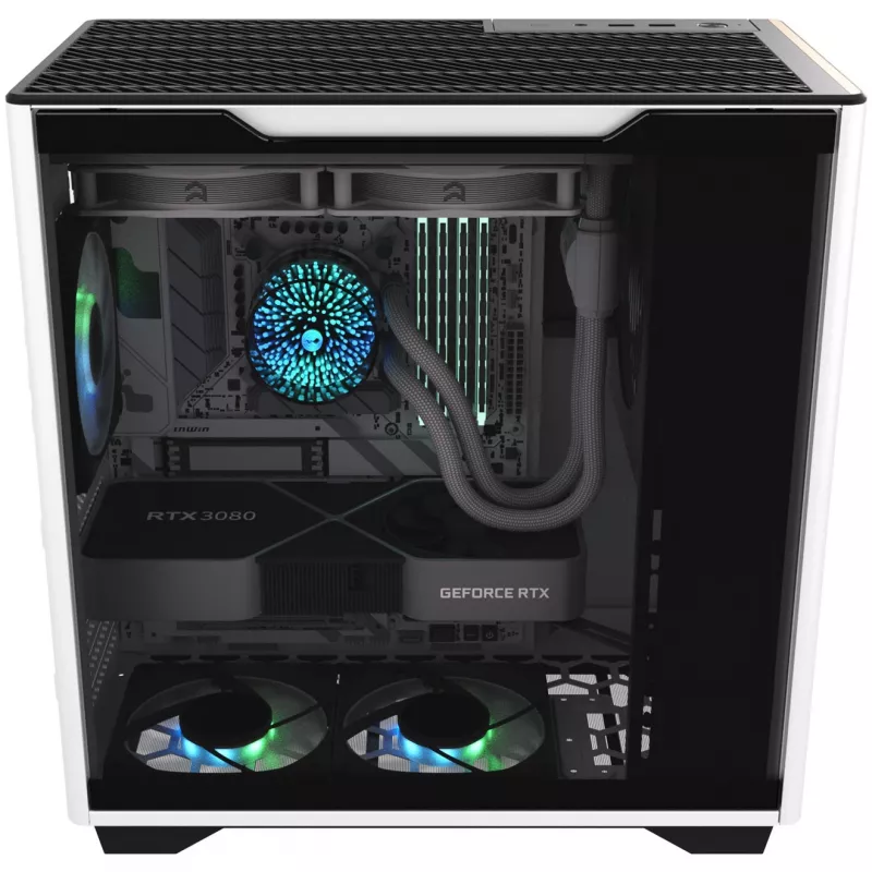 InWin A5 Midi-Tower rūdītais stikls - balts