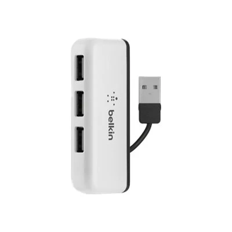 Belkin USB 2.0 4 portu ceļojumu centrmezgls, sudraba, F4U021bt