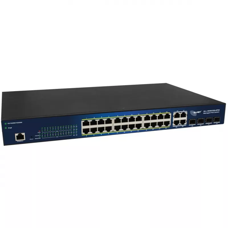 Pārvaldāms slēdzis ALLNET ALL-SG8428V2PM 24 porti Gigabit Ethernet PoE