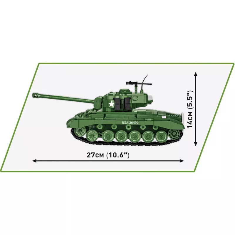 COBI M26 Pershing T26E3 būvēšanas komplekts, 904 gab., plastmasa, vecumam no 3 gadiem