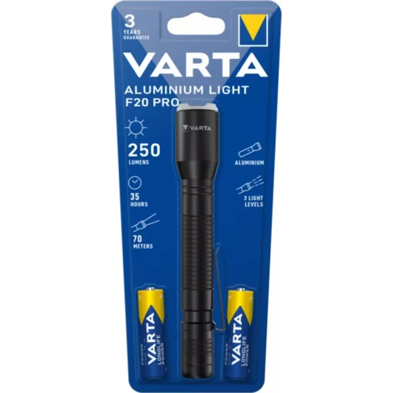 Rokas lukturis Varta Aluminium Light F20 Pro LED 250 lm 7 lampas