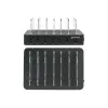 Manhattan uzlādes stacija, 6x USB-A pieslēgvietas, izejas: 6x 2.4A, viedā IC, LED indikatora gaismiņas, melna, trīs gadu garantija