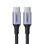 USB-C uz USB-C kabelis UGREEN 90120B — 3 m, 5 A, PD, 20 V, 480 Mbps, melns