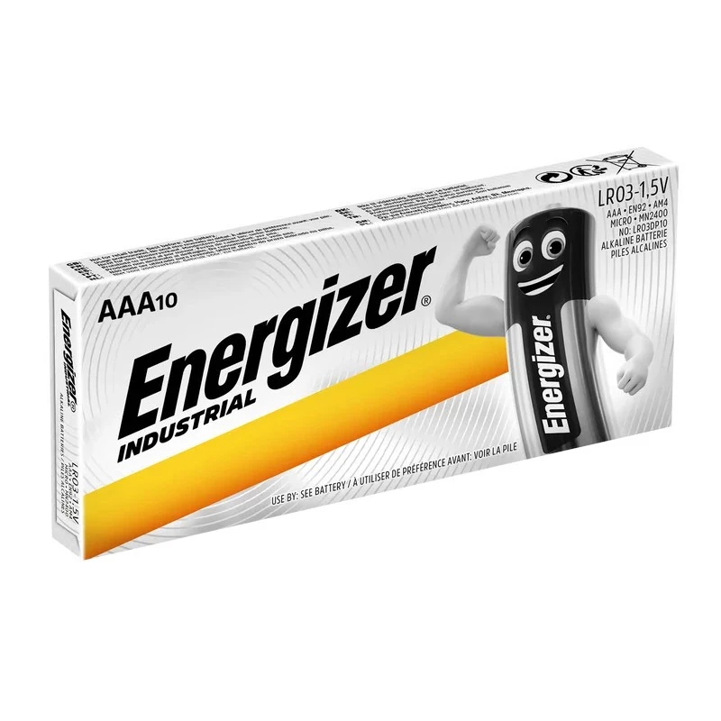 Energizer Industrial AA Alkaline baterijas - 6x Packs of 10 + 6x Free Packs of 10