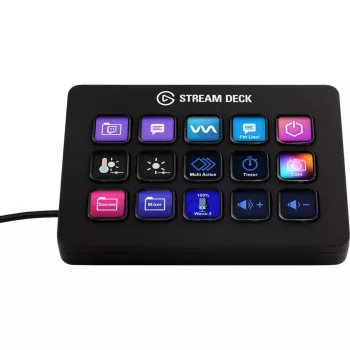 Elgato Stream Deck MK.2 pielāgojama 15 taustiņu USB uzdevumu vadības poga ar klasiskiem taustiņiem, melna