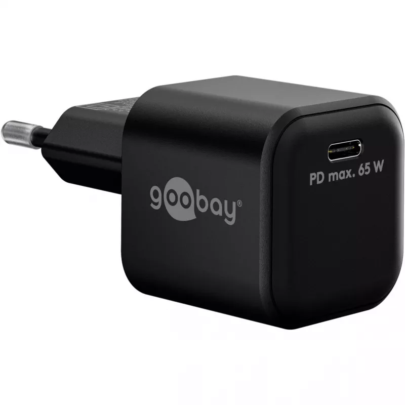 USB-C lādēšanas komplekts GOOBAY 74774 — 65 W lādētājs ar 1 m tekstila USB-C kabeli
