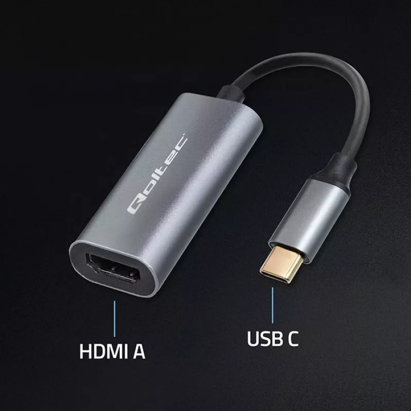 Adapter USB-C to HDMI 4K 60Hz 32AWG QOLTEC