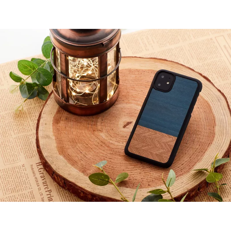 Viedtālruņa maciņš man and wood iPhone 11 — džinsa melns aizsargapvalks