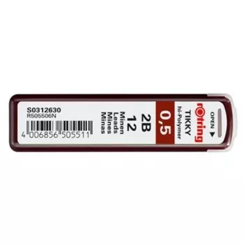 Polimēru grasbuļa uzpilde Rotring Polymer Leads 2B 0.5mm S0312630