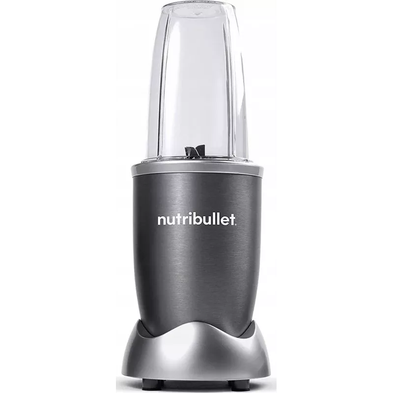 Krūzes blenderis NUTRIBULLET NB606B 600W, Tritan krūze 0.7 L, 6 asmeņi, 1 ātrums, 500 ml krūze, pelēks