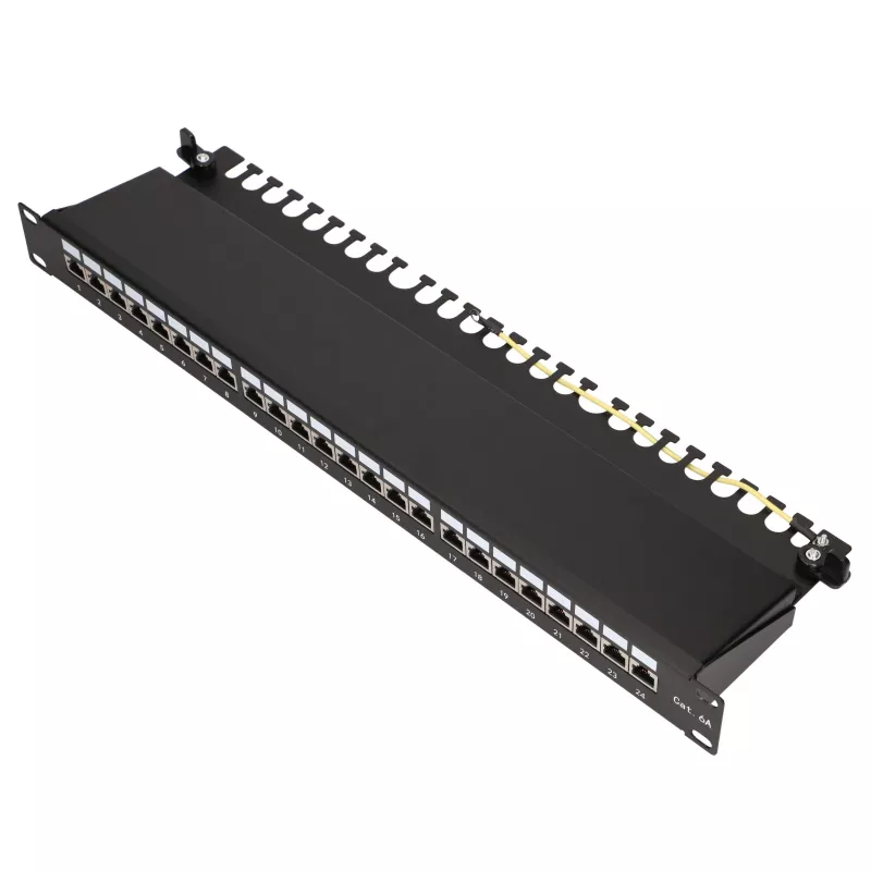 Patch panelis - Extralink CAT6A STP, 24 porti